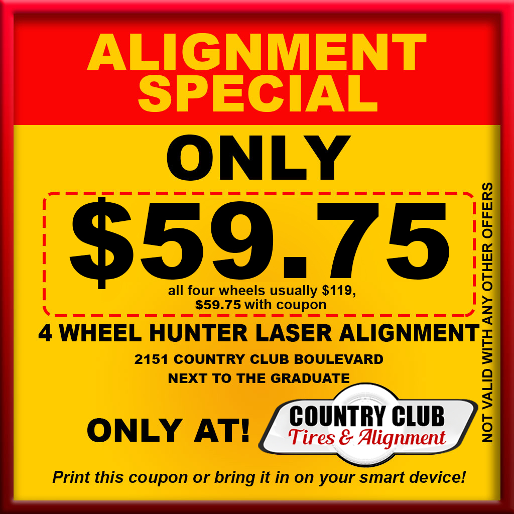 4Wheel Tire Alignment at Country Club Tires and Muffler